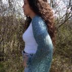 Hand Knit Mohair Bolero Summer Pullover Long Sleeves Handknitted Shrug