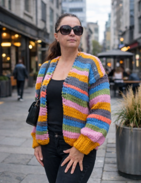 Дамска вълнена жилетка многоцветна Siska Handknit